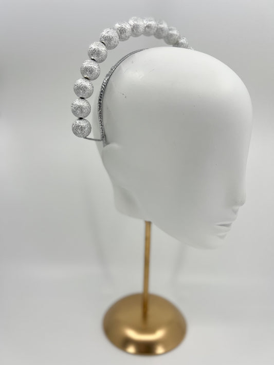 Silver Beaded Halo Headpiece - BY⭑SHIMMER