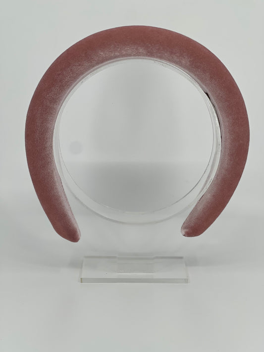 Blush Pink Luxury Velvet Padded Headband - BY⭑SHIMMER
