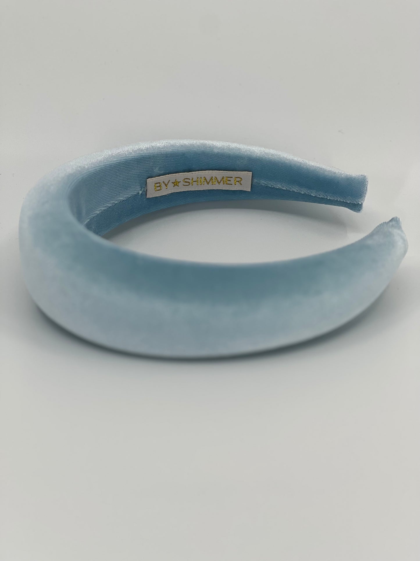 Pale Blue Luxury Velvet Padded Headband - BY⭑SHIMMER