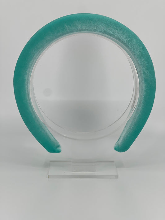 Aqua Luxury Velvet Padded Headband - BY⭑SHIMMER