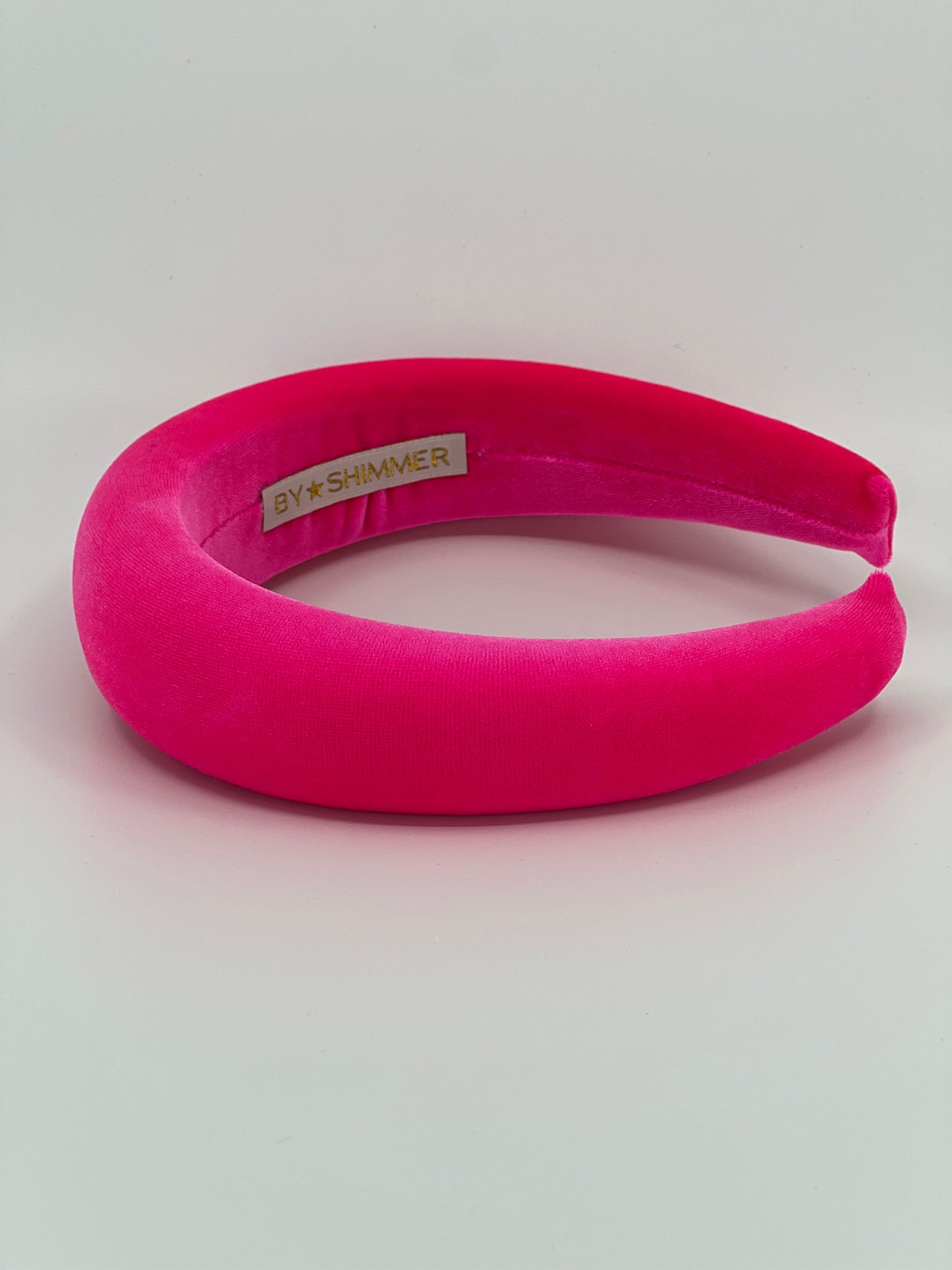 Hot Pink Luxury Velvet Padded Headband - BY⭑SHIMMER
