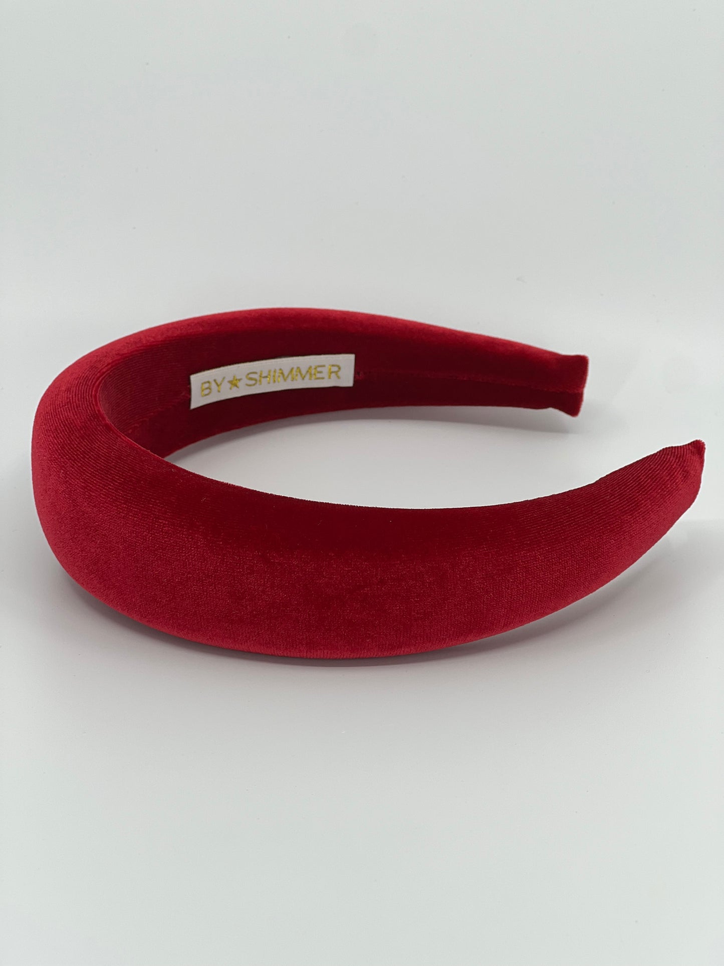 Red Luxury Velvet Padded Headband - BY⭑SHIMMER