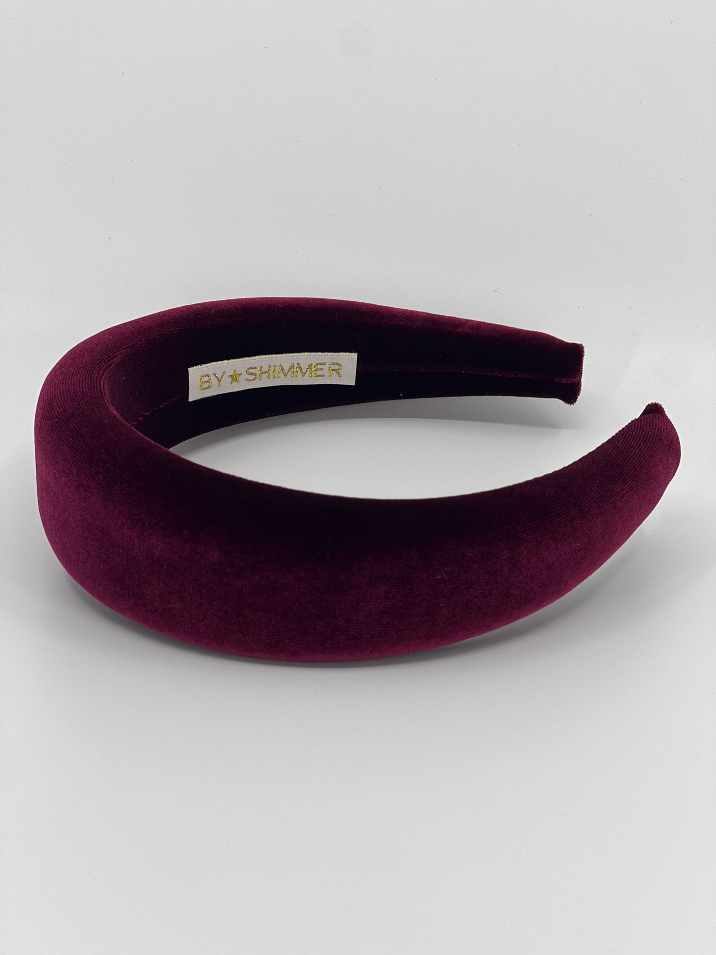 Burgundy Luxury Velvet Padded Headband - BY⭑SHIMMER
