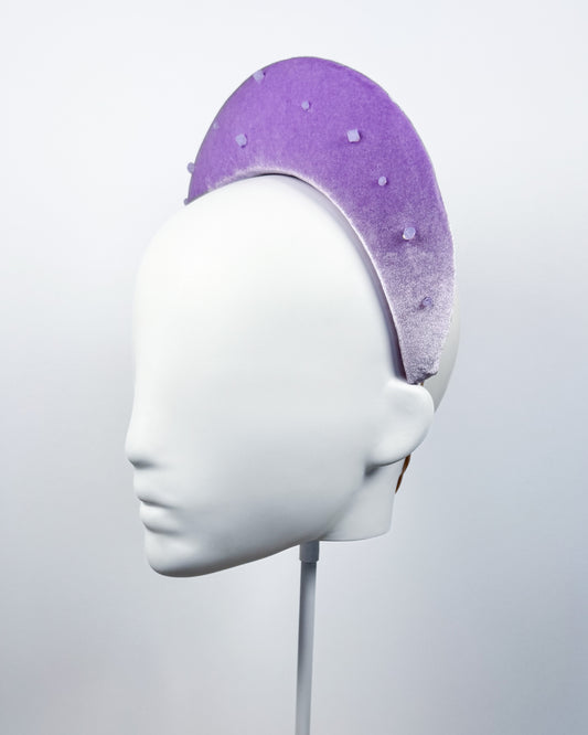 Purple Velvet Halo with Swarovski Crystals - BY⭑SHIMMER