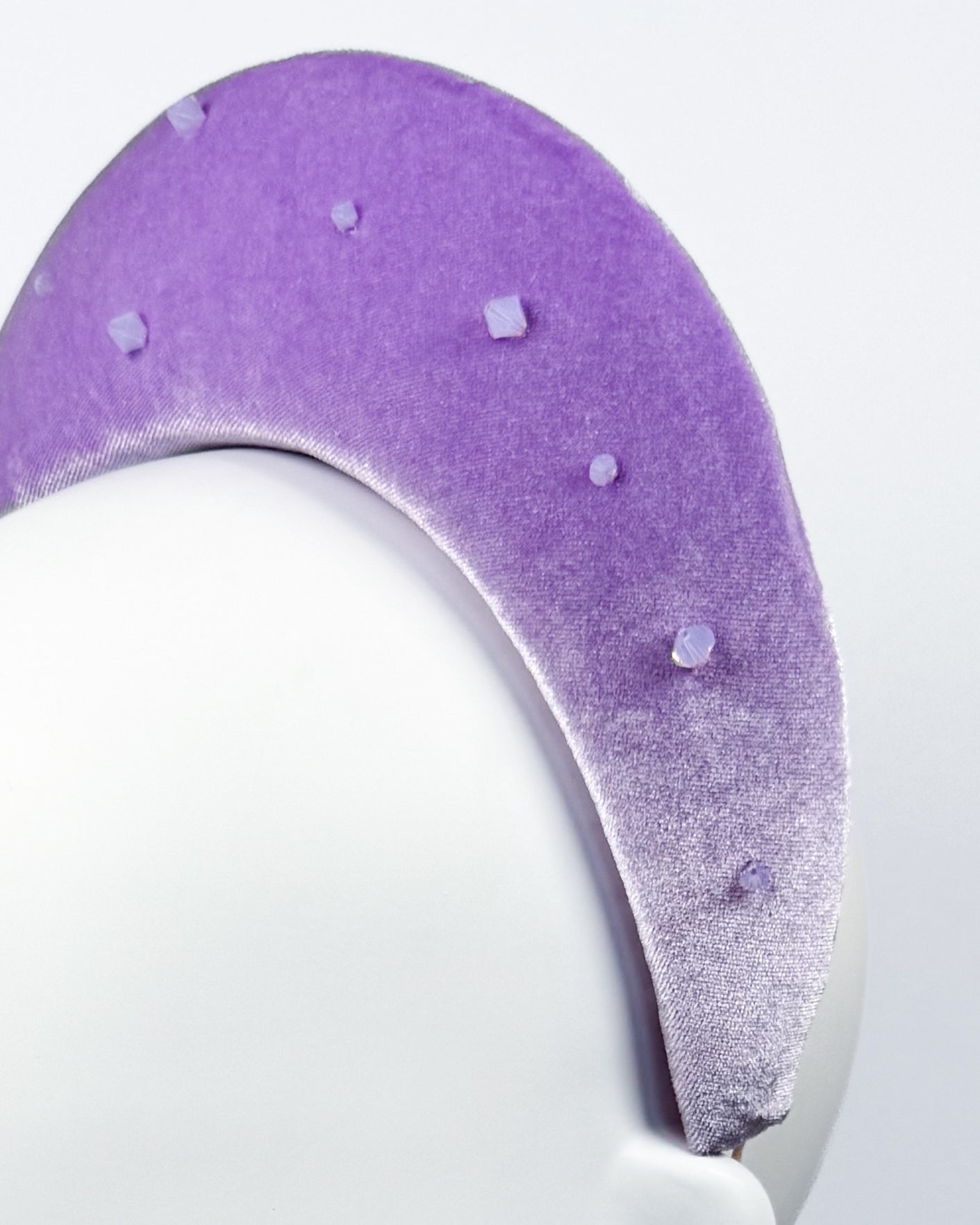 Purple Velvet Halo with Swarovski Crystals - BY⭑SHIMMER
