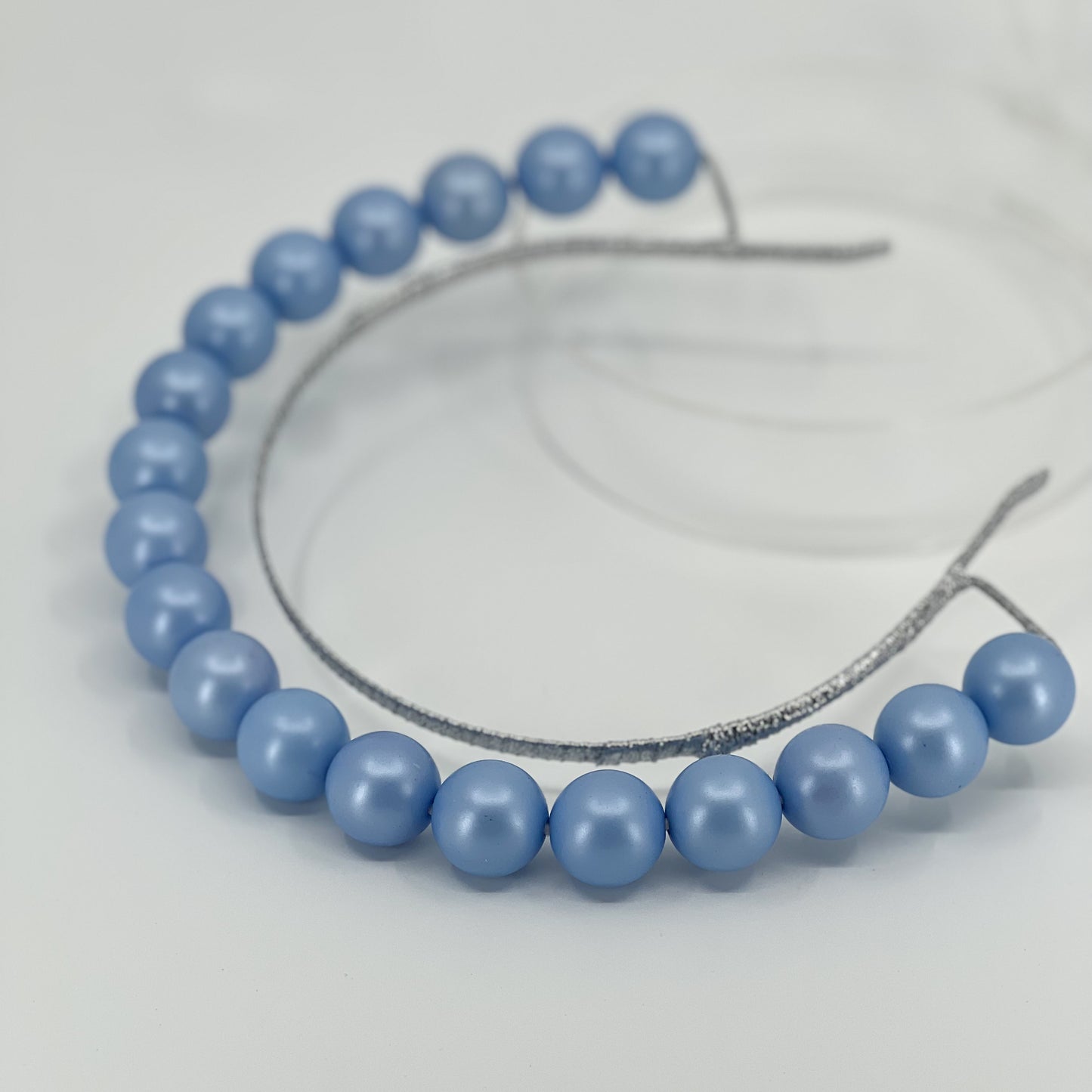 Pale Blue Beaded Halo Headpiece - BY⭑SHIMMER