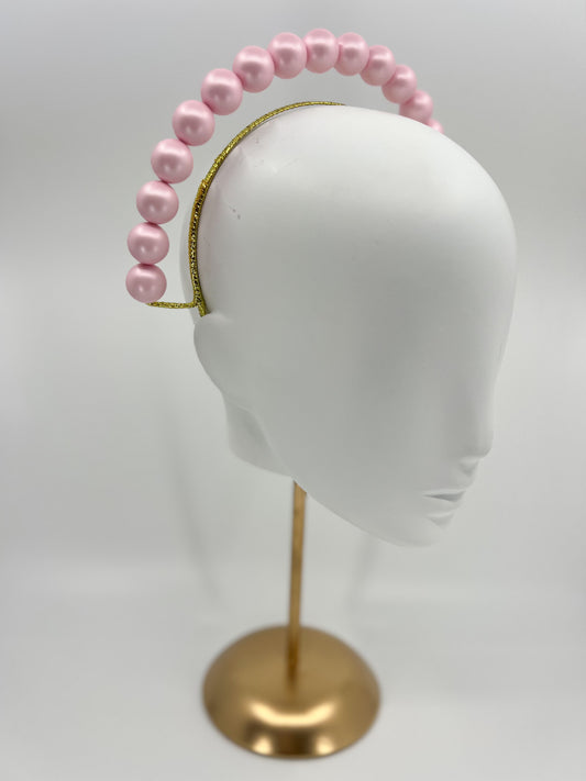Pale Pink Beaded Halo Headpiece - BY⭑SHIMMER