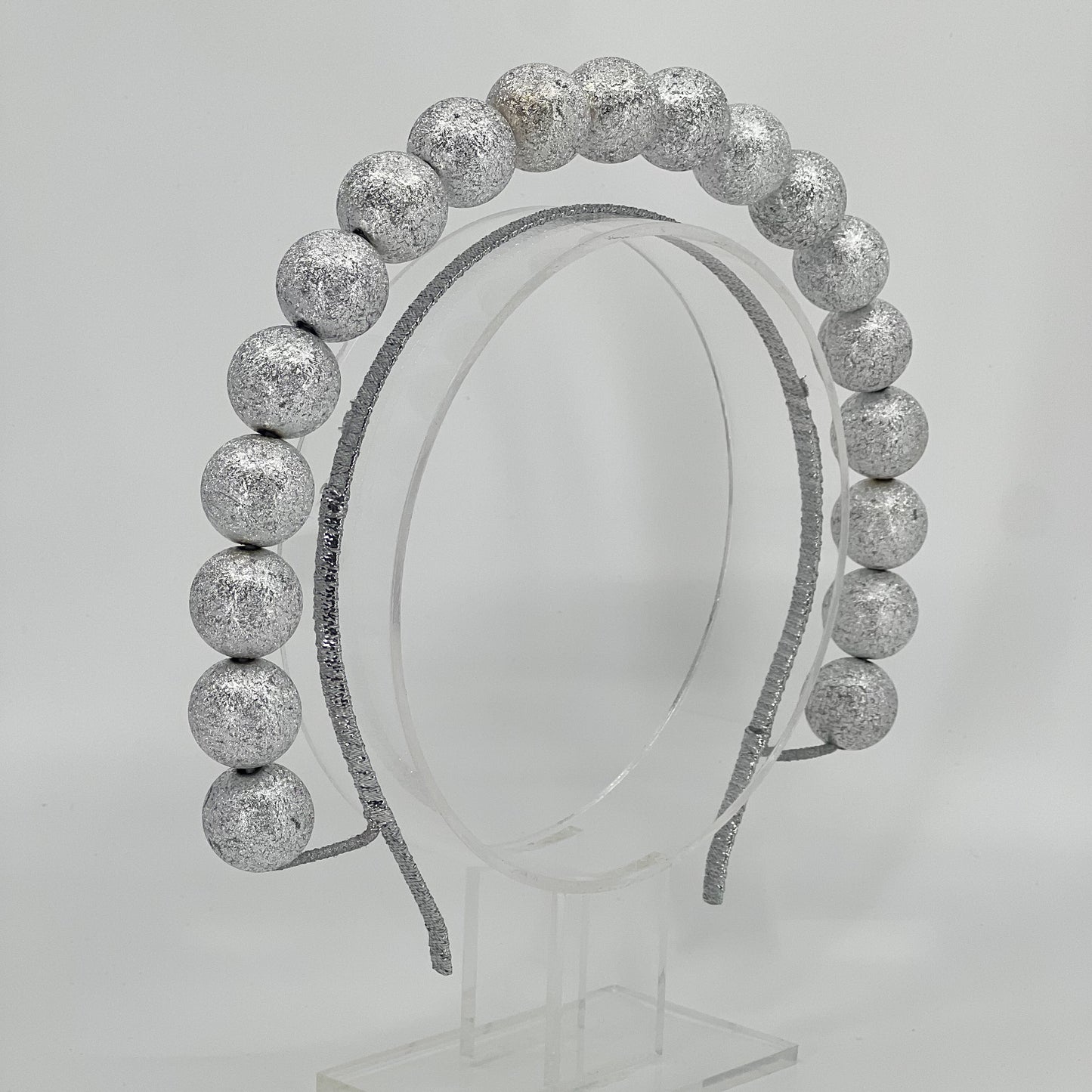 Silver Beaded Halo Headpiece - BY⭑SHIMMER