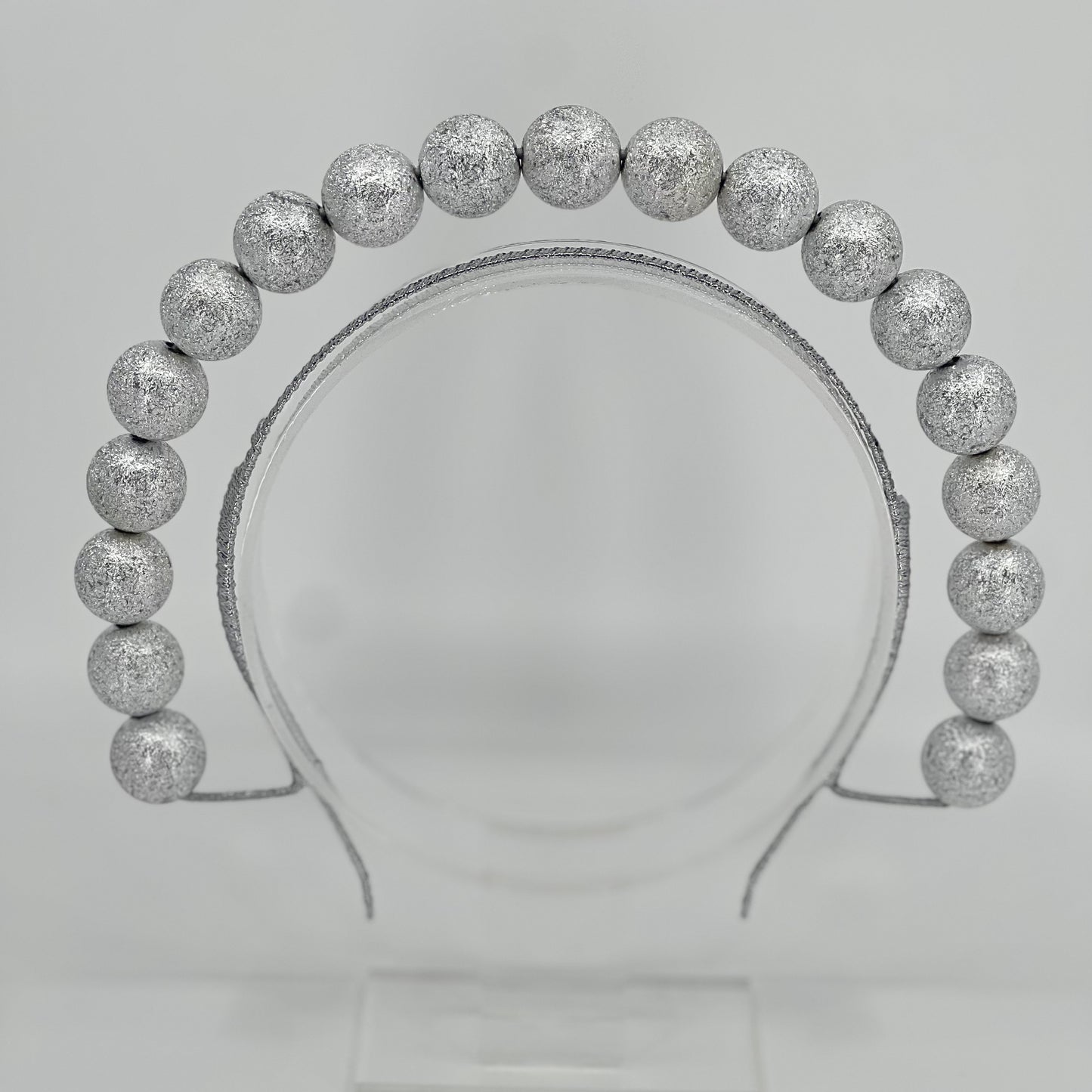 Silver Beaded Halo Headpiece - BY⭑SHIMMER