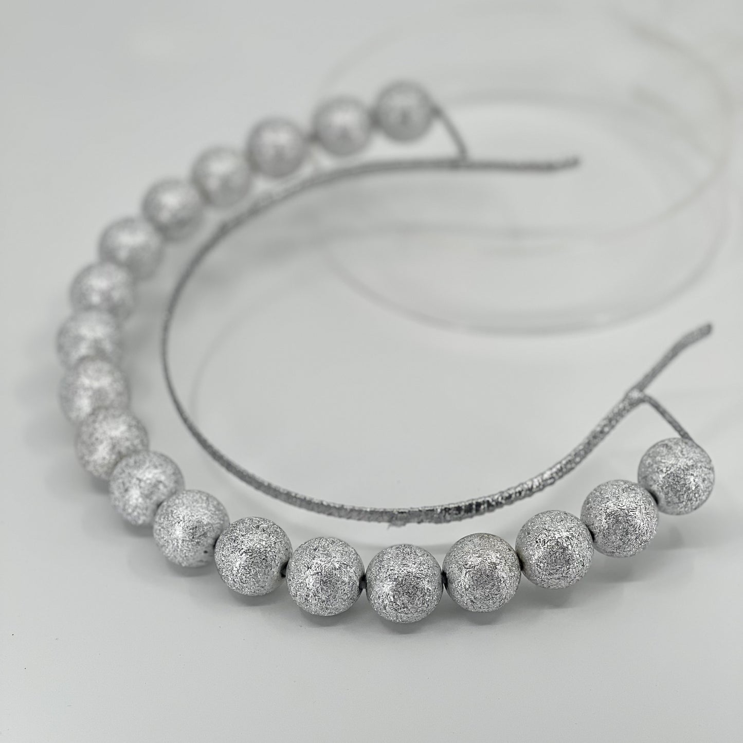 Silver Beaded Halo Headpiece - BY⭑SHIMMER