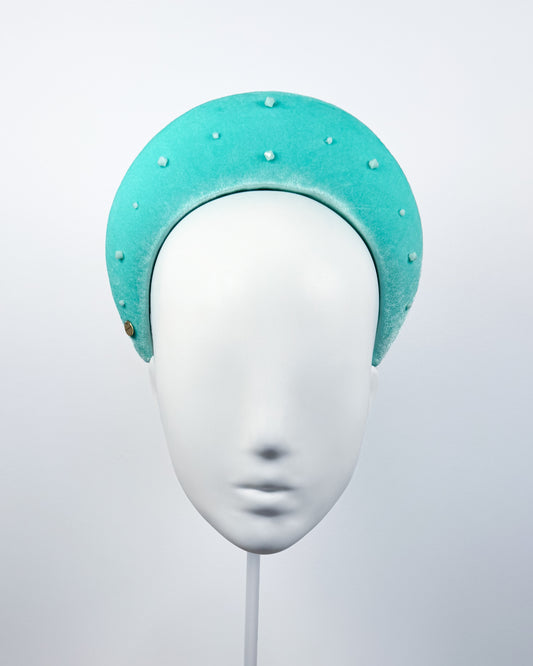 Aqua Velvet Halo with Swarovski Crystals - BY⭑SHIMMER
