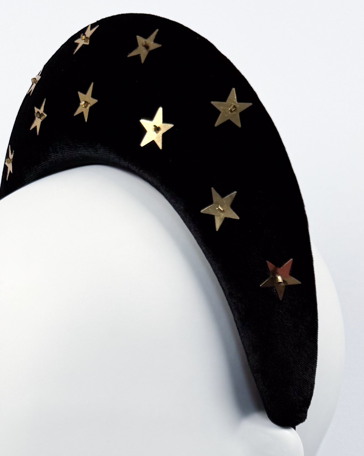 Black Velvet Halo with Gold Stars - BY⭑SHIMMER