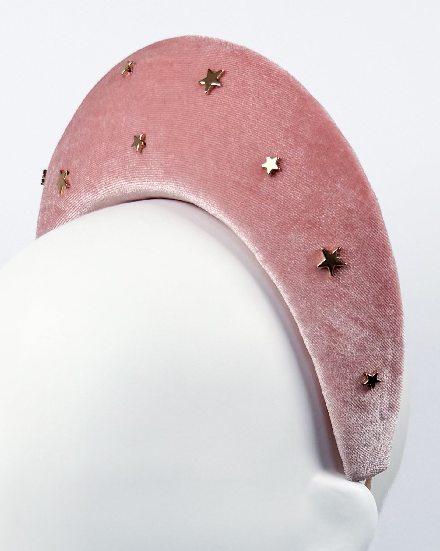 Blush Pink Velvet Halo with Gold Stars - BY⭑SHIMMER