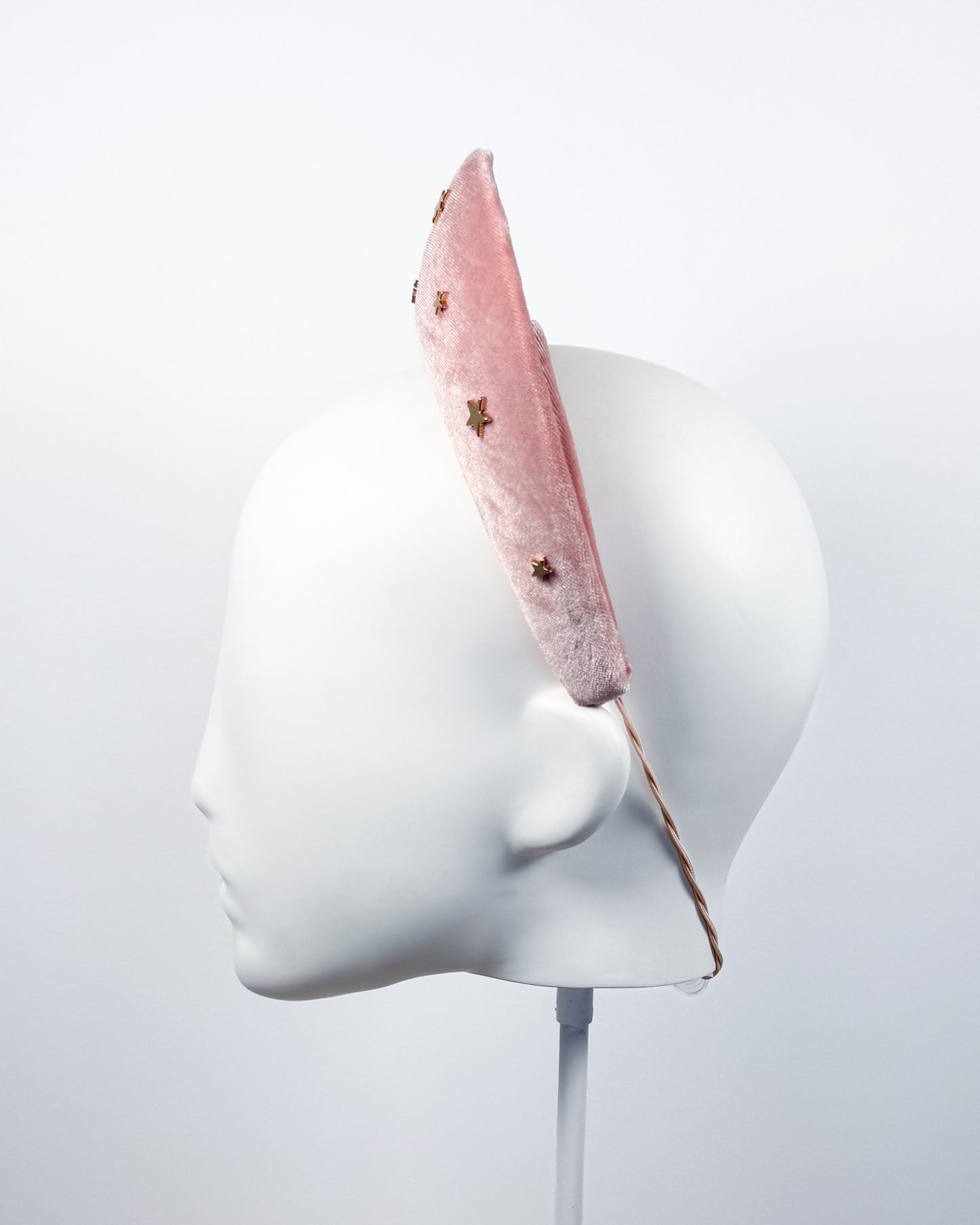 Blush Pink Velvet Halo with Gold Stars - BY⭑SHIMMER