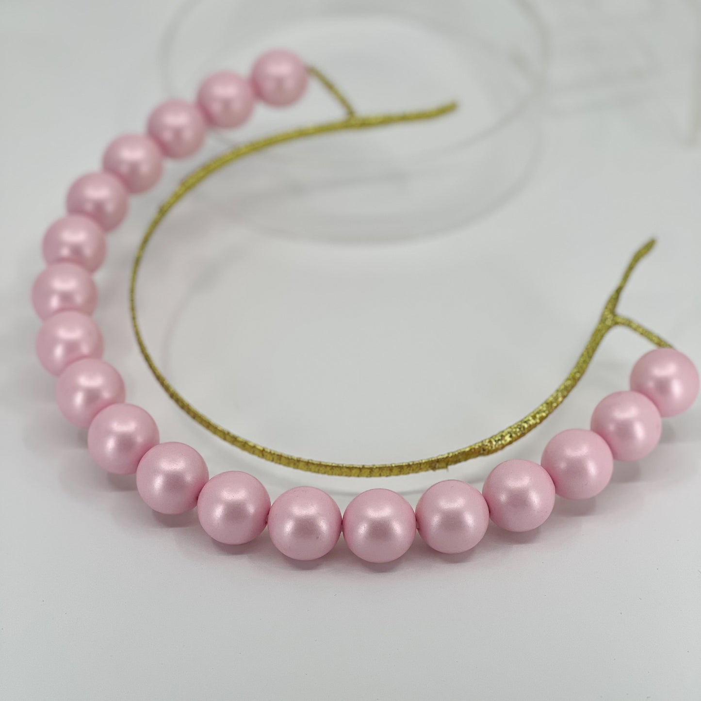 Pale Pink Beaded Halo Headpiece - BY⭑SHIMMER
