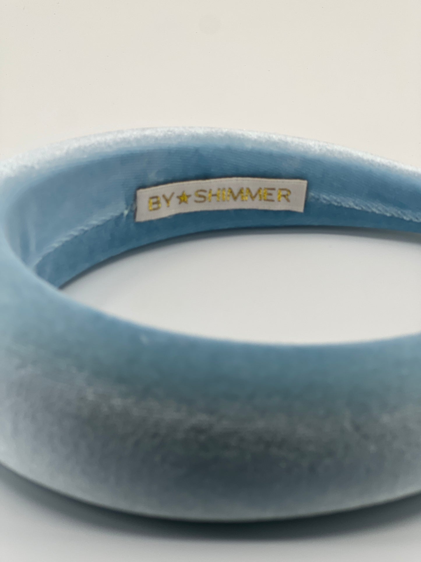 Pale Blue Luxury Velvet Padded Headband - BY⭑SHIMMER