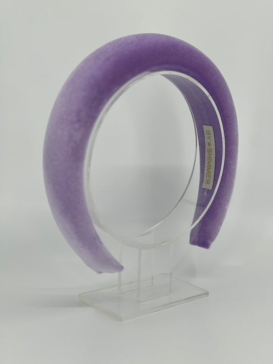 Pastel Purple Luxury Velvet Padded Headband - BY⭑SHIMMER