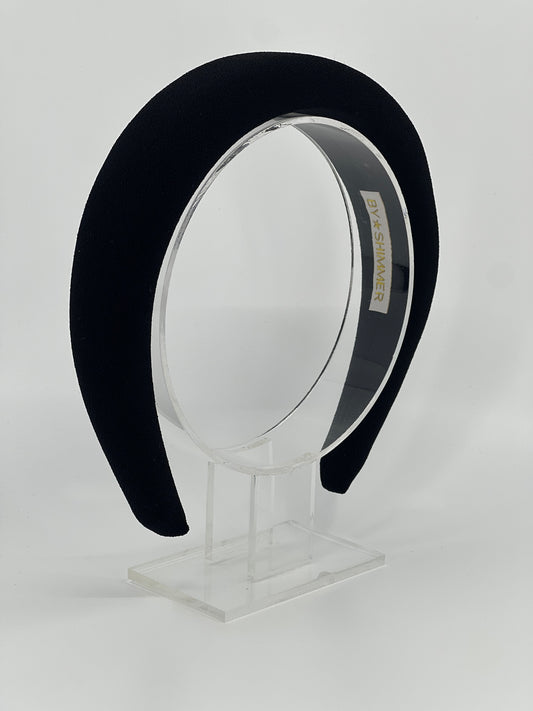 Black Luxury Padded Headband - BY⭑SHIMMER