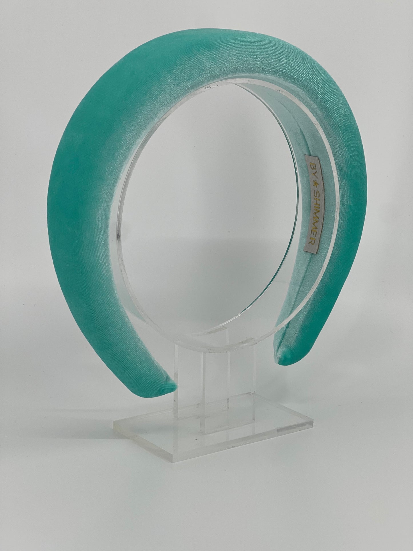 Aqua Luxury Velvet Padded Headband - BY⭑SHIMMER