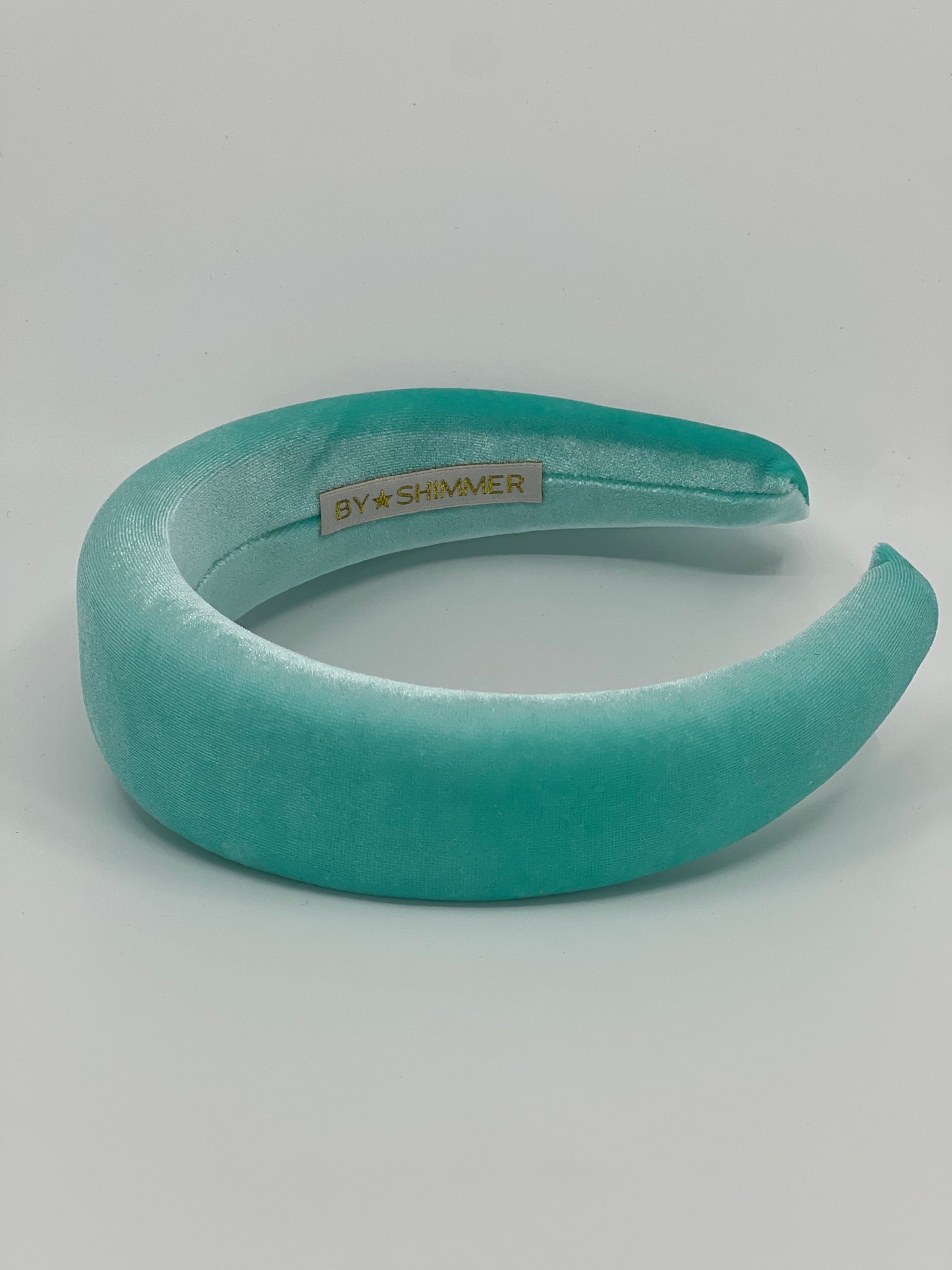 Aqua Luxury Velvet Padded Headband - BY⭑SHIMMER