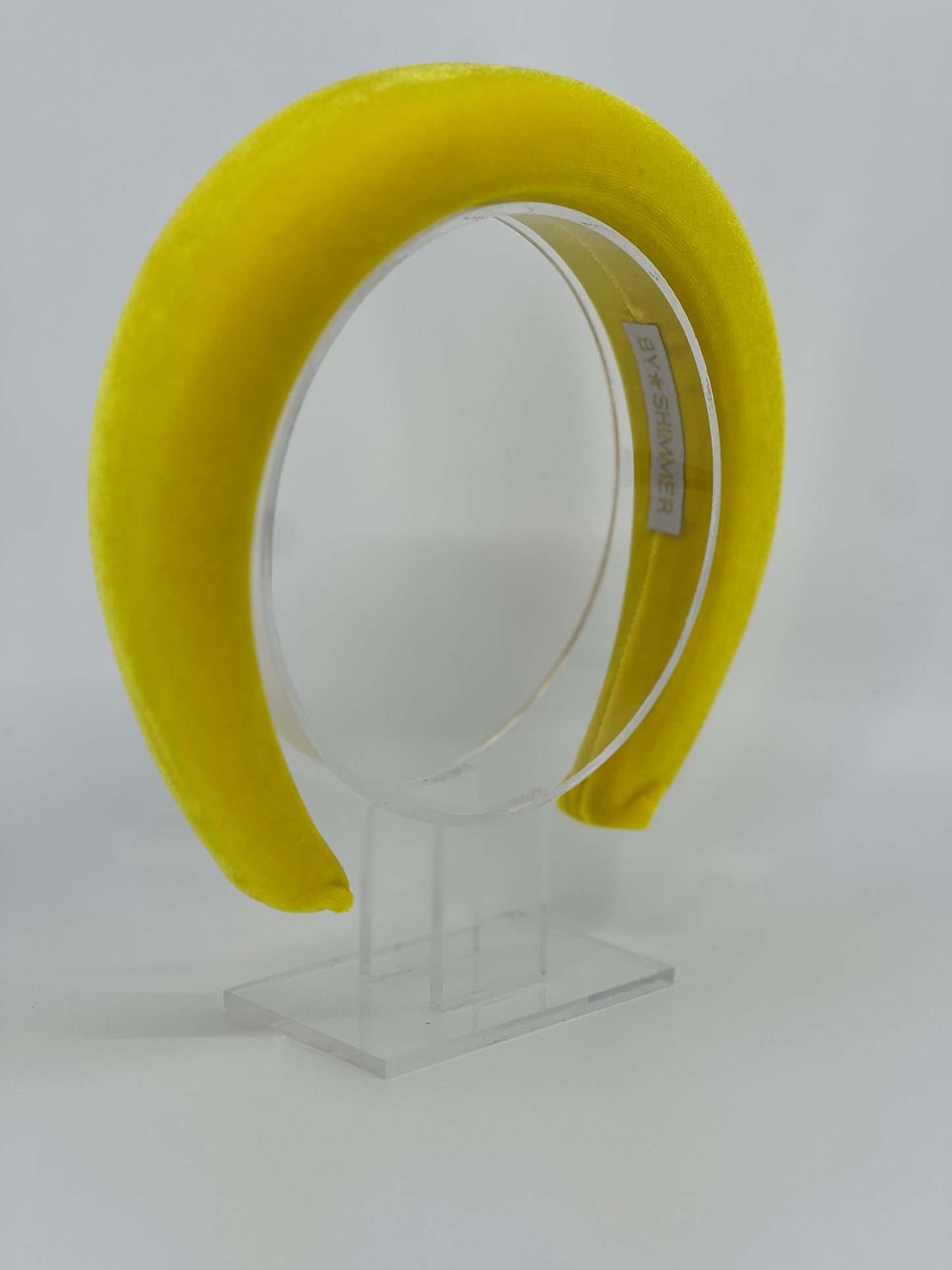 Vibrant Yellow Luxury Velvet Padded Headband - BY⭑SHIMMER