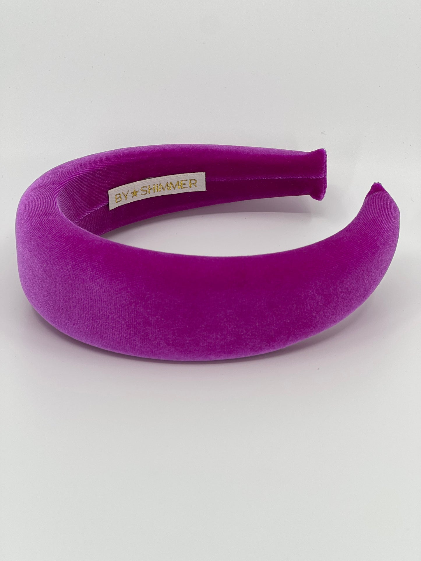 Fuchsia Luxury Velvet Padded Headband - BY⭑SHIMMER
