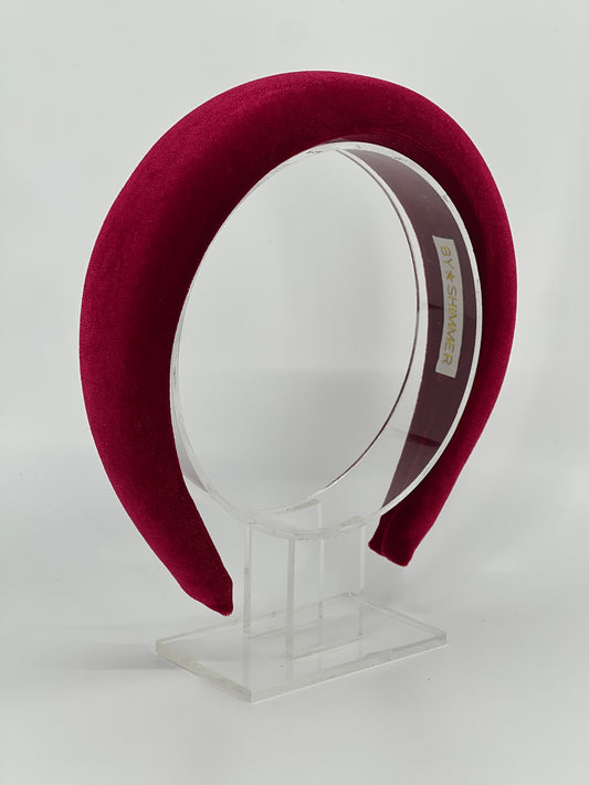 Red Luxury Velvet Padded Headband - BY⭑SHIMMER