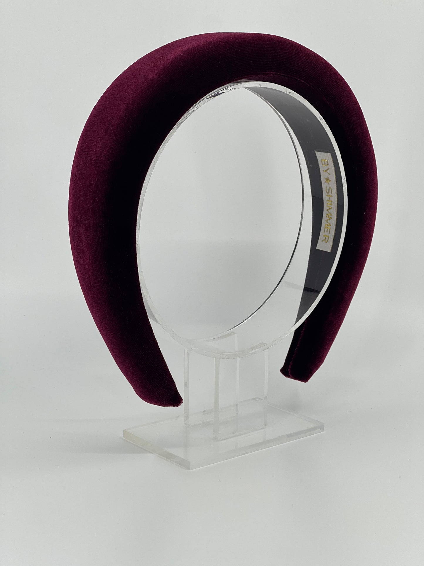 Burgundy Luxury Velvet Padded Headband - BY⭑SHIMMER