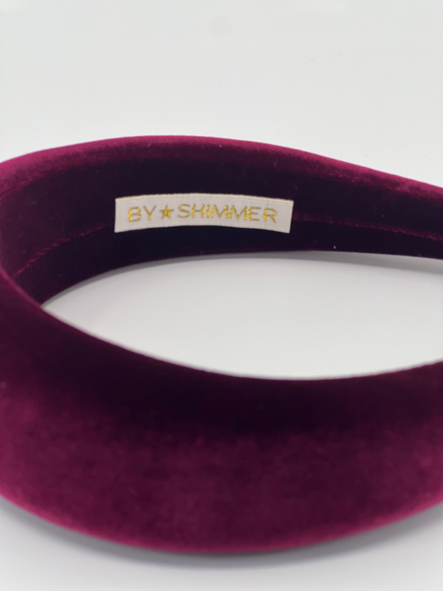 Burgundy Luxury Velvet Padded Headband - BY⭑SHIMMER