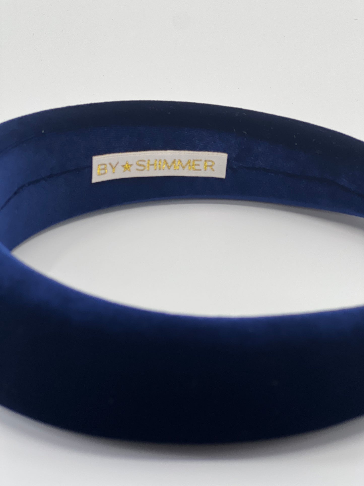 Navy Luxury Velvet Padded Headband - BY⭑SHIMMER