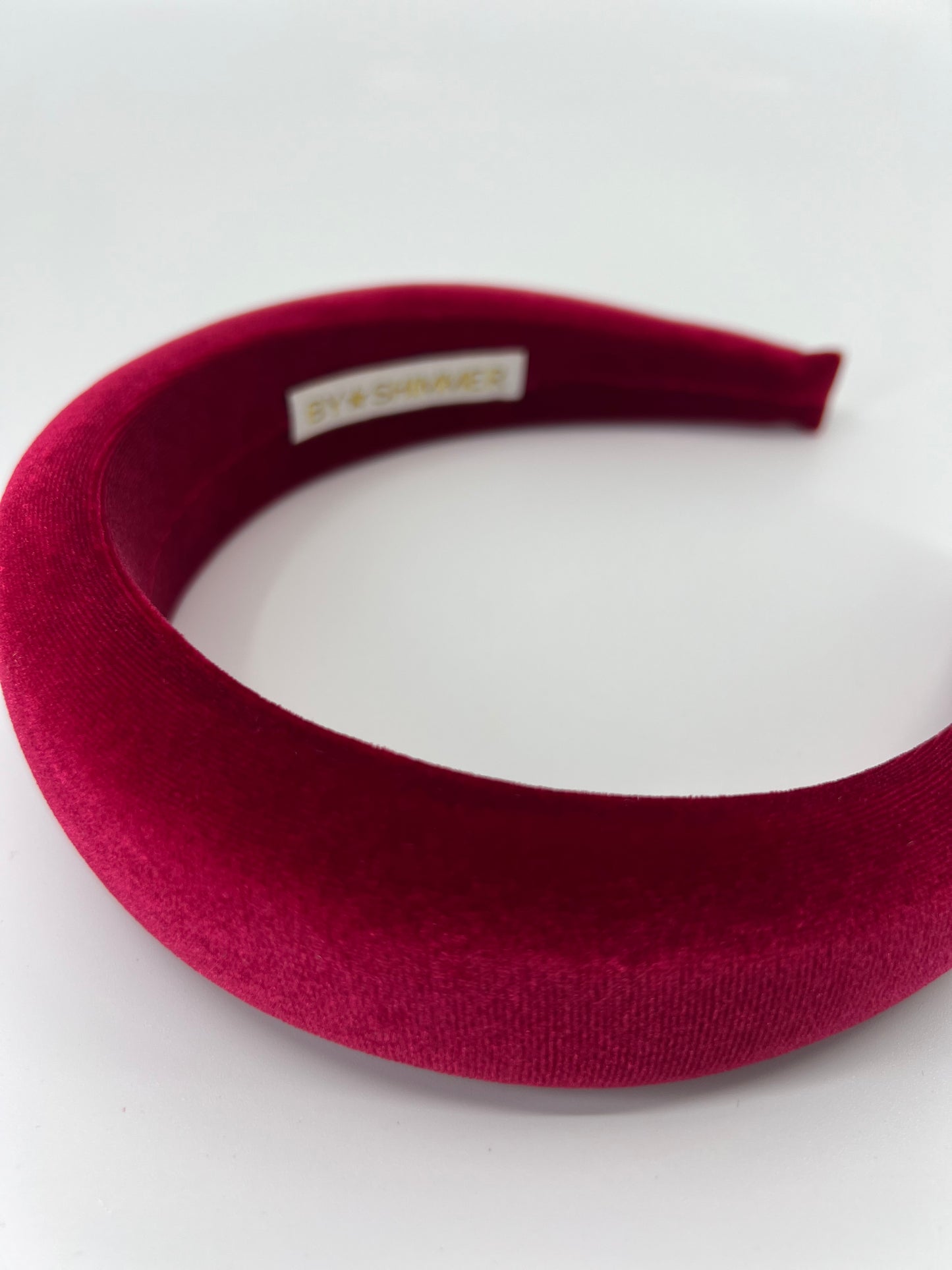 Red Luxury Velvet Padded Headband - BY⭑SHIMMER