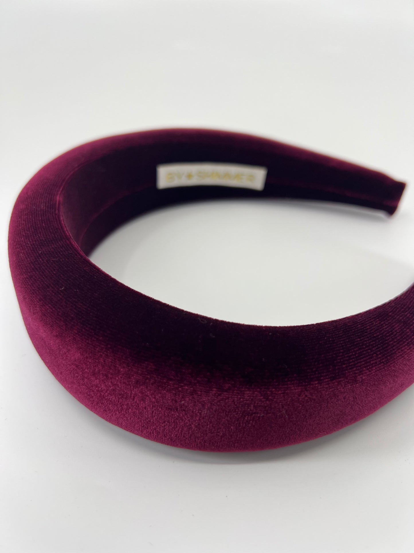Burgundy Luxury Velvet Padded Headband - BY⭑SHIMMER