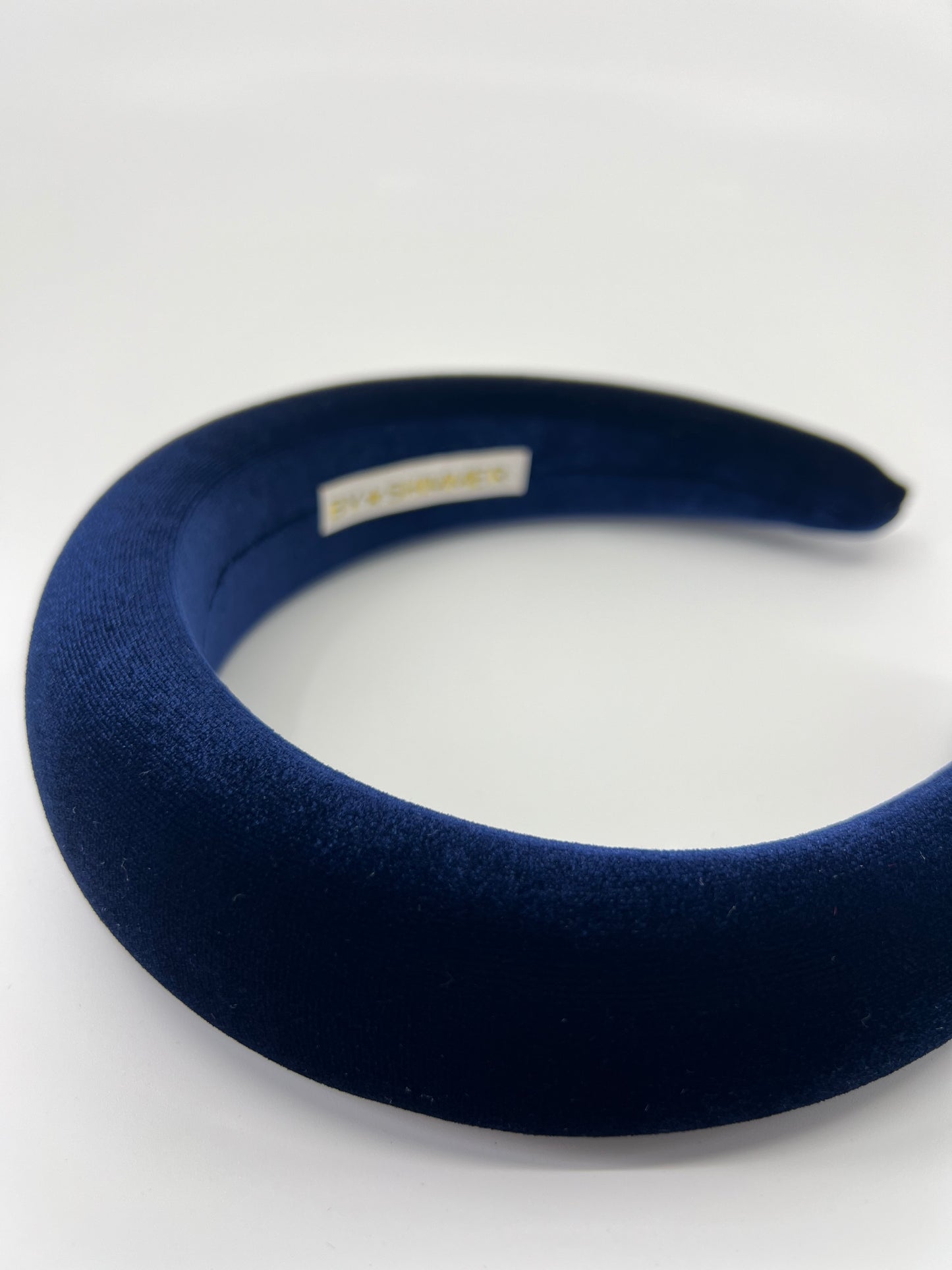 Navy Luxury Velvet Padded Headband - BY⭑SHIMMER