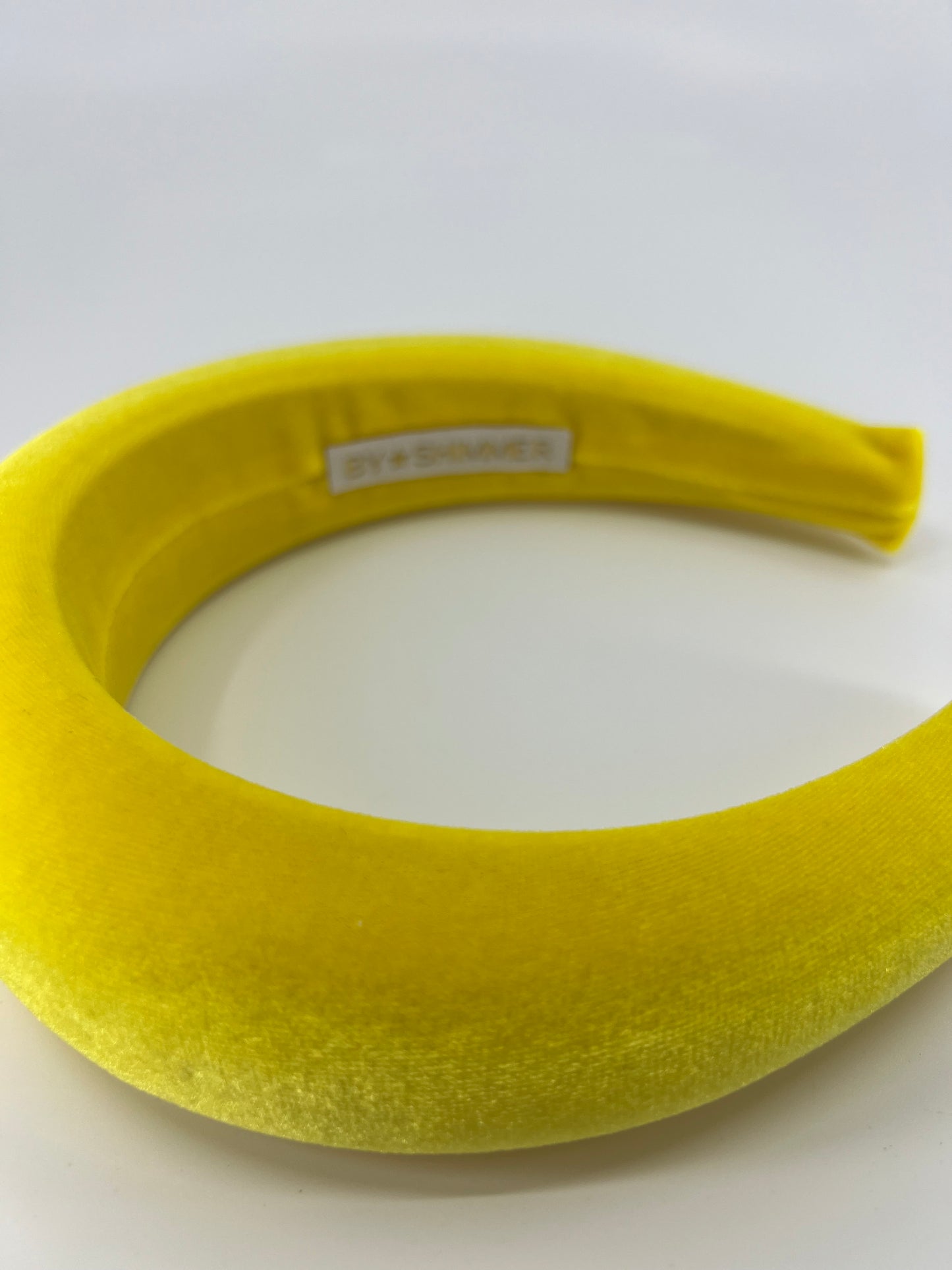 Vibrant Yellow Luxury Velvet Padded Headband - BY⭑SHIMMER