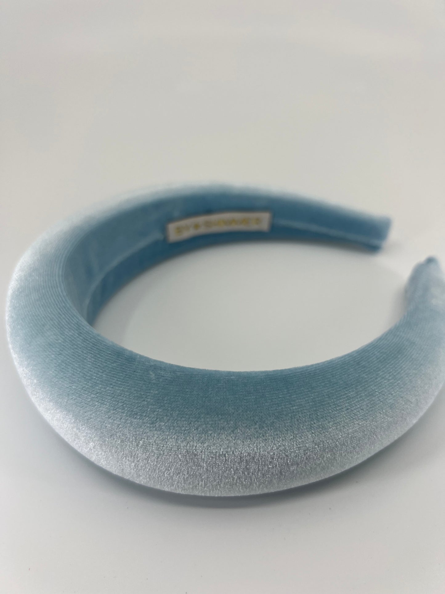 Pale Blue Luxury Velvet Padded Headband - BY⭑SHIMMER