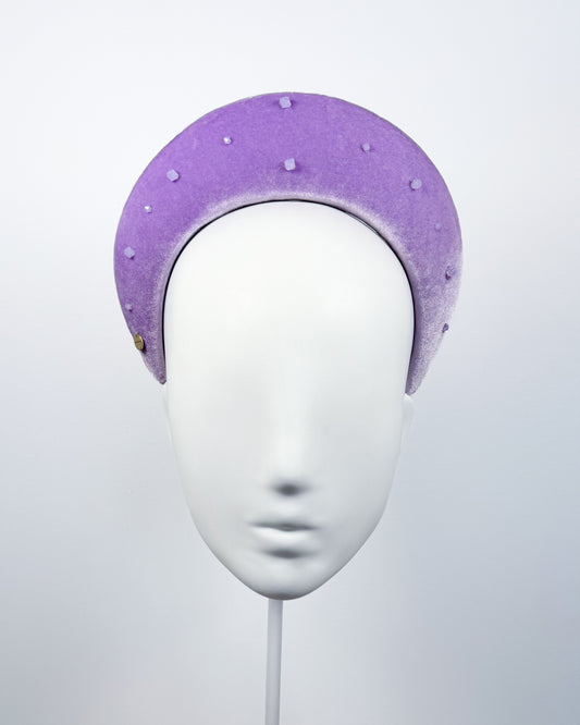 Purple Velvet Halo with Swarovski Crystals - BY⭑SHIMMER