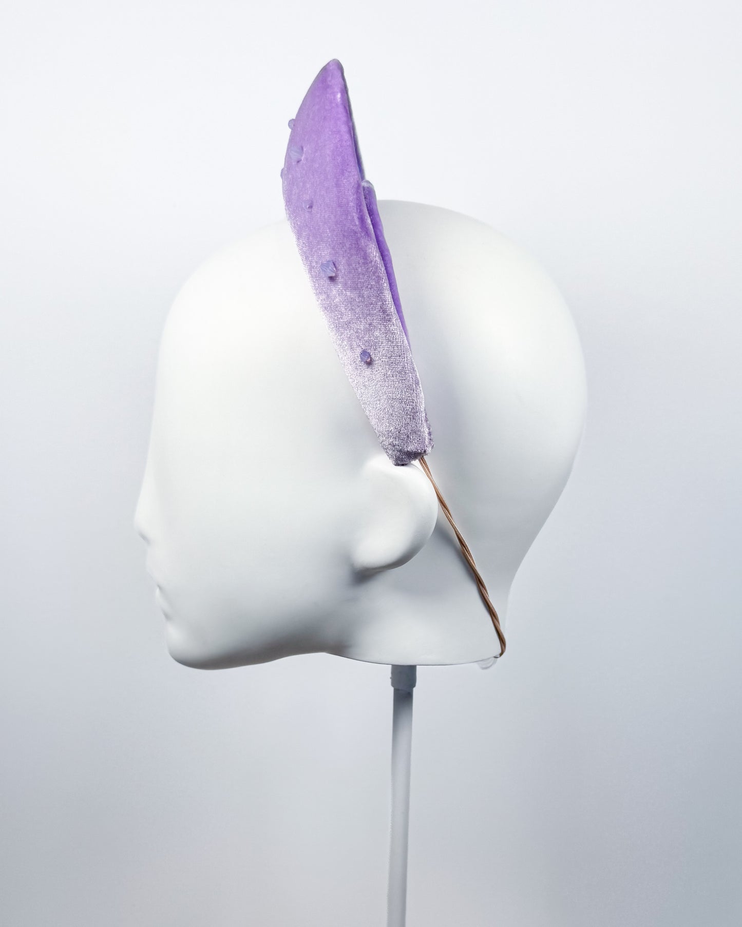 Purple Velvet Halo with Swarovski Crystals - BY⭑SHIMMER
